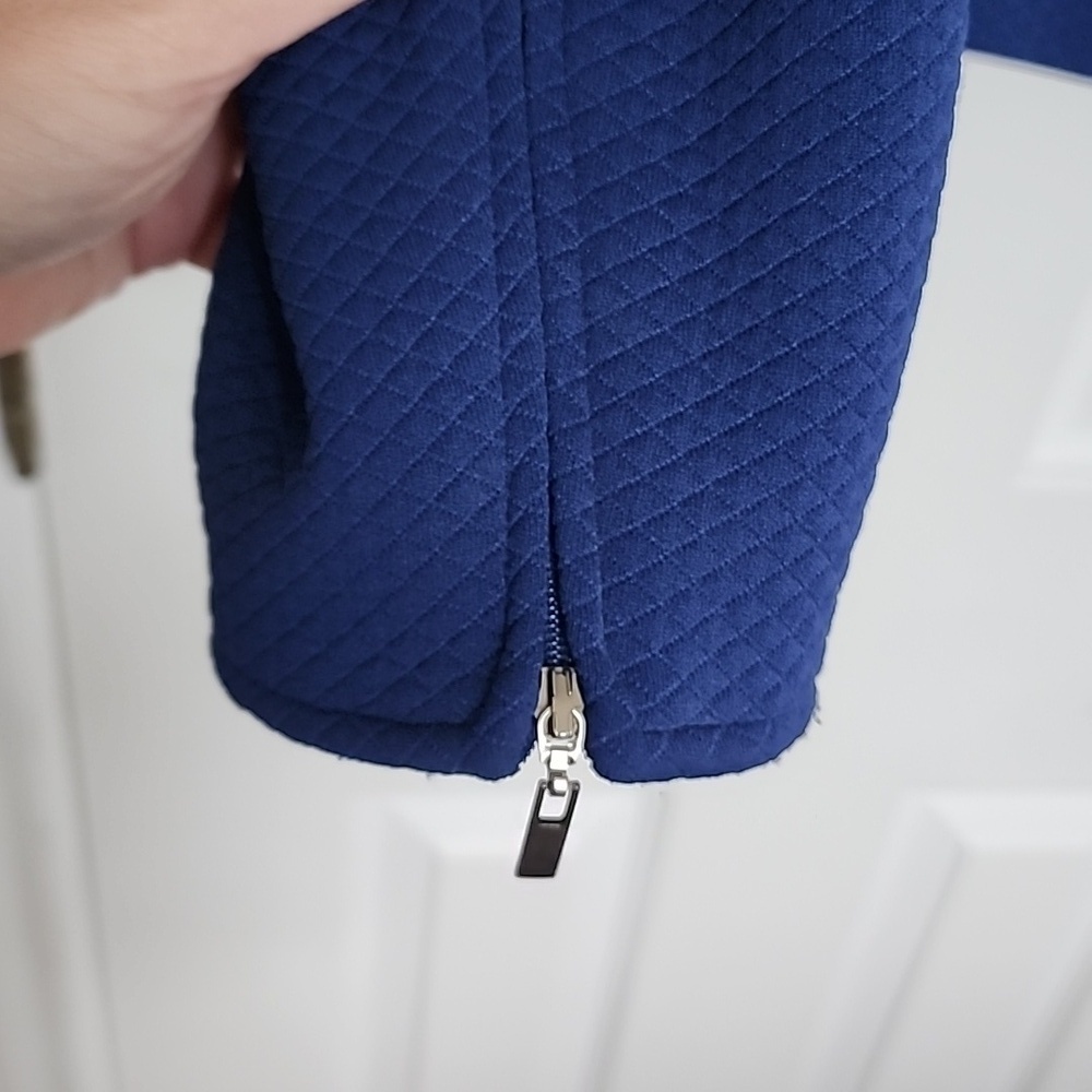 NWOT Talbots Suit Jacket Blazer Royal Blue Zip Front Size 6 - Picture 5 of 9